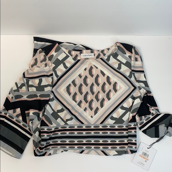 Calvin Klein NEW Black Pink White Sheath Dress 2 - Picture 8 of 8